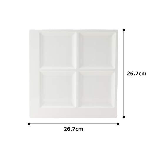 Narumi Plate Pro Style White 27Cm Divider Plate Microwave Warmable 50131-5658