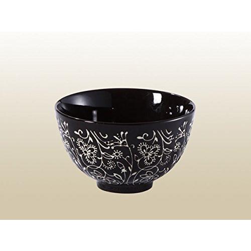 Nishida Japanese Tableware, Rice Bowl, 6-Color Tanbobo Pattern Rice Bowl (Size 4.3) (Black)/Home Restaurant/Commercial Tableware/Chawan/Ochazuke/Rice Bowl/12018