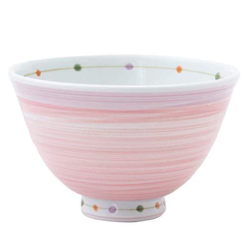 Hasamiyaki Lightweight Rice Bowl (Small) Color Dot Pattern Pink Microwave Dishwasher Safe Made In Japan 14778