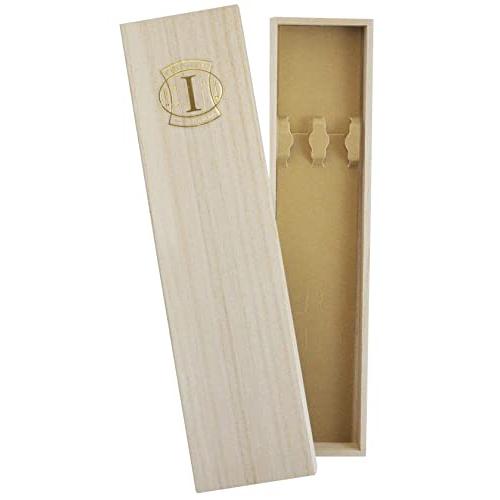 Ishida Gift Box for Storing 2 Pairs of Chopsticks, Paulownia Box with Dividers, Compatible with Chopsticks up to 25cm, Chopsticks Sold Separately, Beige