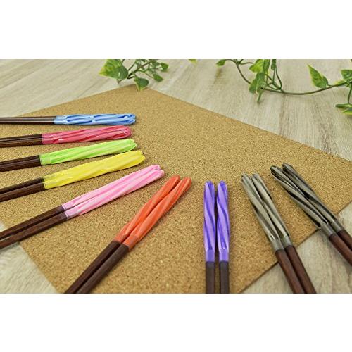 Aoba Chopsticks Natural Wood Amedama Nejiri Red 23cm