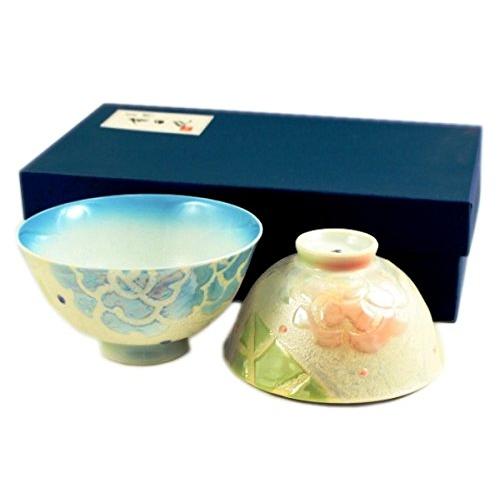 Arita Ware Teisen Kiln Raster Rose Set Bowl (Couple Bowl)