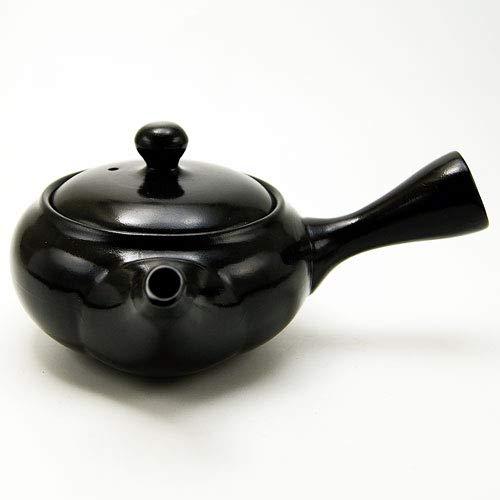 Flat Teapot Black Mud Tokoname Ware