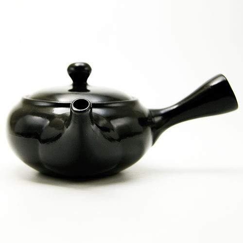 Flat Teapot Black Mud Tokoname Ware