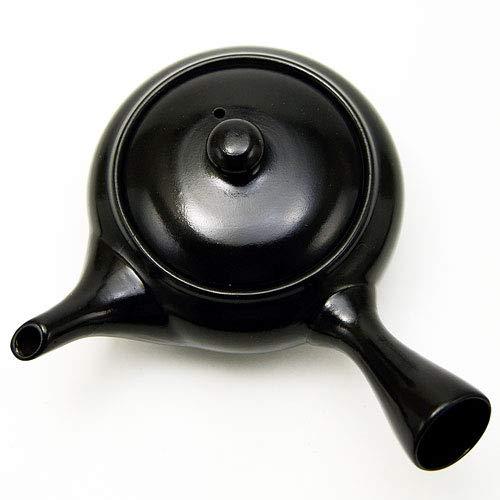 Flat Teapot Black Mud Tokoname Ware