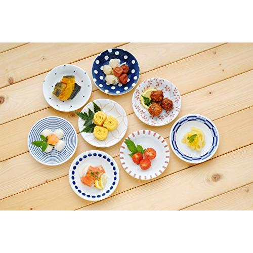Yamago Pottery Porcelain Mino Ware Japanese Modern Small Plate Set Of 8 Patterns