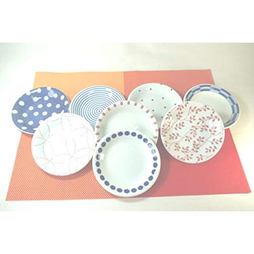 Yamago Pottery Porcelain Mino Ware Japanese Modern Small Plate Set Of 8 Patterns