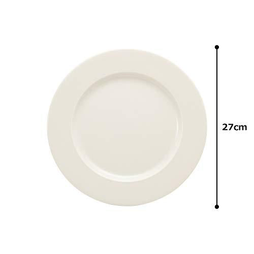 Narumi Plate Dish Patia 27Cm White Simple Dinner Microwave Warm Dishwasher Safe Made In Japan 41623-