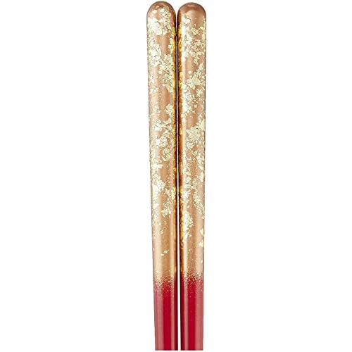 Isso Couple's Chopsticks, Painted Chopsticks, Zuiun in Paulownia Box + Chopstick Rest, Foil Scattered, 2 Sets, Made in Japan