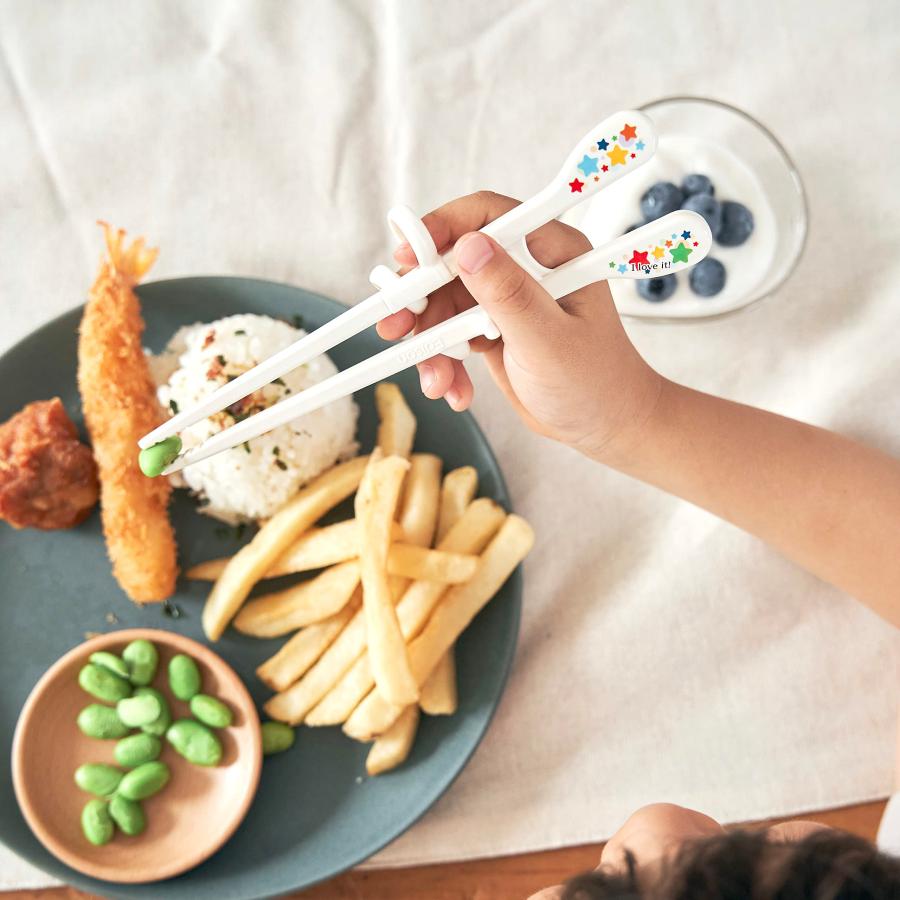 EDISONmama Edison Chopsticks KID'S Series, Kindergarten to Lower Elementary School Grades, 17.5cm, Right Hand, 4544742900465, White