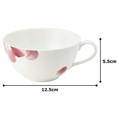 NARUMI Cup Saucer Rose Red 250cc Made in Japan 52064-2914