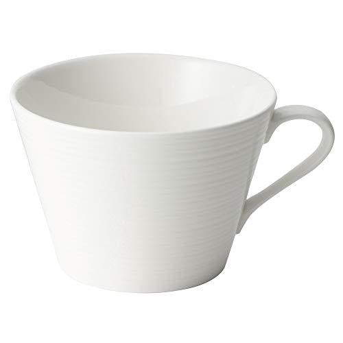 NARUMI Cup Saucer Buffet Style (Relief) White 250cc Microwave Warmable Made in Japan 51972-2951