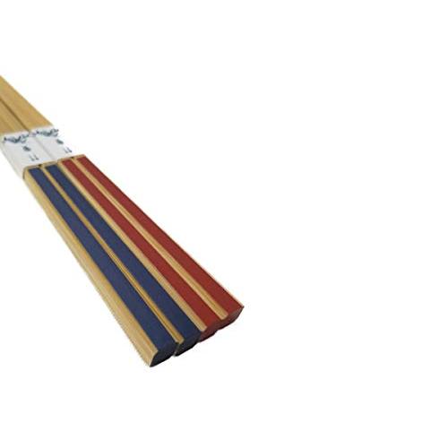 Kikusui domestically made Japanese thin bamboo chopsticks (red navy blue)