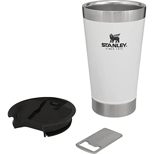 STANLEY Stacking Vacuum Pint/Tumbler with Lid 0.47L with Logo (White)