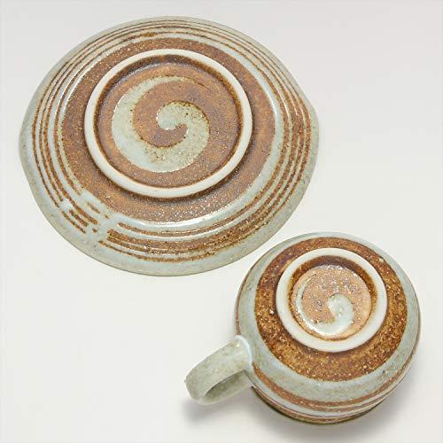 Mino ware glaze cup and saucer Shino K13349