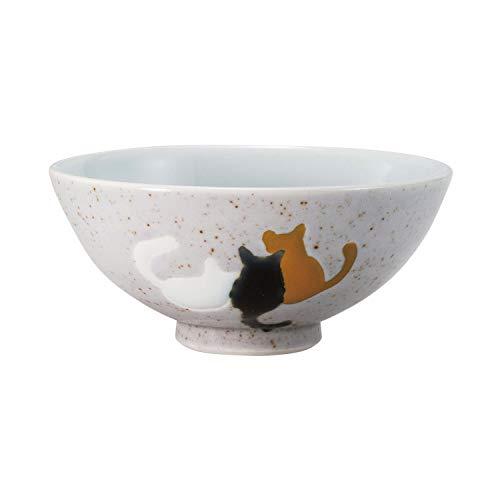 Hasami Ware Rice Bowl Cat Gray 10264