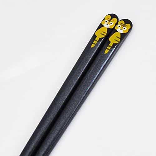 Issou Painted Chopsticks Aizu Makie Zodiac Chopsticks Tiger 23cm Made in Japan