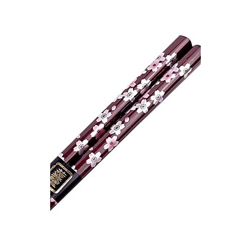 Chopsticks, Dishwasher, Japanese Flower Flyer, Cherry Blossom Red, Dishwasher Safe, Comes with Designed Paulownia Box and Wrapping, Respect for the Aged Day, Grandma, Birthday Present, Gift [84]