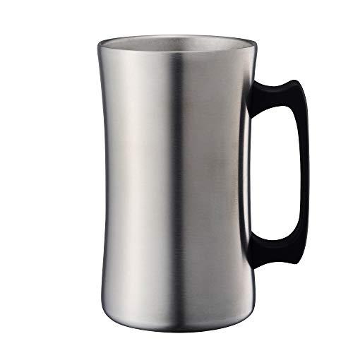 Doshisha Drinkable Mega Mug 1.0L Silver Black Handle