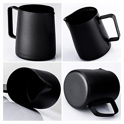 Stainless Steel Milk Jug 580Ml Pitcher Stainless Steel (Black-580)