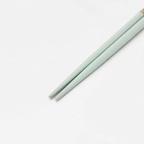 Kawai Haze Chopsticks Children Dishwasher Safe Antibacterial Mint Green 18cm Made in Japan