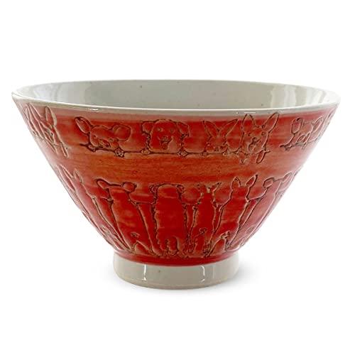 J-Kitchens Isaozan Kiln Tea Bowl 11Cm Hasami Ware Made In Japan Nakayoshi Red