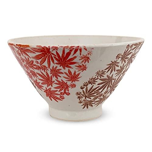 J-Kitchens Isaozan Kiln Tea Bowl 11Cm Hasami Ware Made In Japan Two Colors Autumn Leaves Red