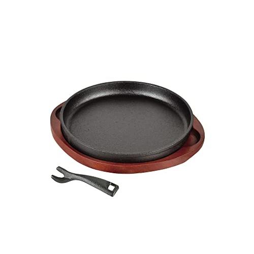Pearl Metal Steak Plate Round 20Cm Cast Iron Ih Compatible Oven Compatible Sprout Hb-6215