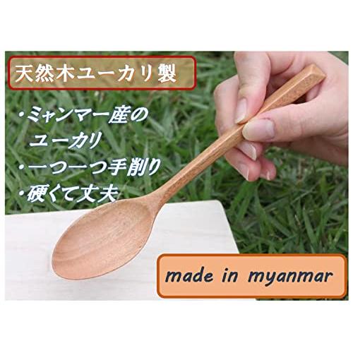 [Asia Craft Link] 1 triangle sum spoon, wooden eucalyptus, 18cm, for dinner, curry, and fried rice Y136