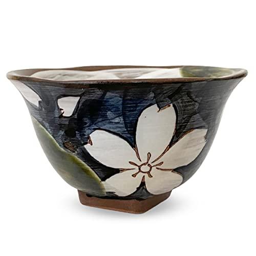 J-Kitchens Kobo Sho ~ Oribe Konohikizakura Corner Takadai Tea Bowl Blue Hasami Ware Made In Japan