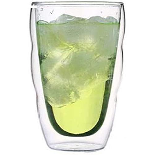 Double Wall Glass Wave Tumbler Double Structure Heat Resistant Cup (1 piece)