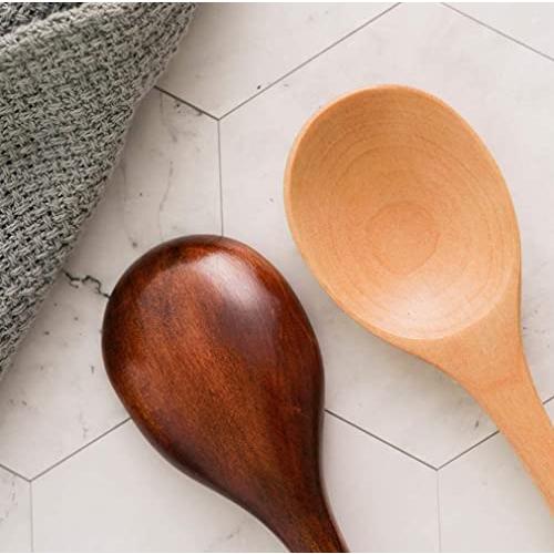 GHAOUO Long Spoon, 2 Pieces, Wooden Spoon, Long Handle, Cooking Spoon, Long, 33cm, High Heat Resistance, Stirring Spoon, Simmered Food, Hot Pot Brand