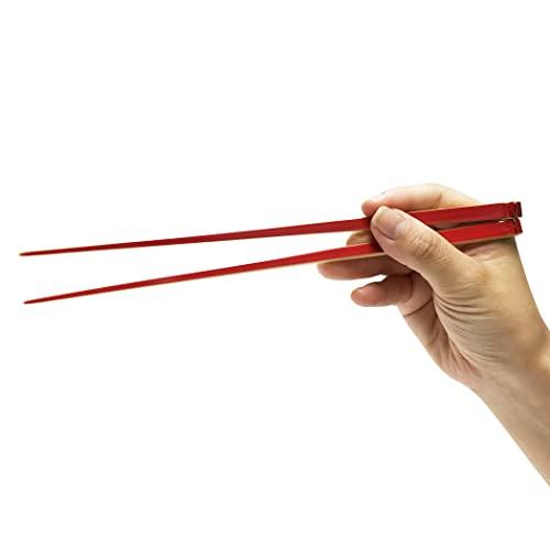 [Food Culture Chopstick Culture] Tenbushi Chopsticks Delicious Chopsticks Tapered Luxury Modern Bamboo Chopsticks Made in Japan Light Easy to Use Easy to Hold Fits in Hand (Red 23cm)