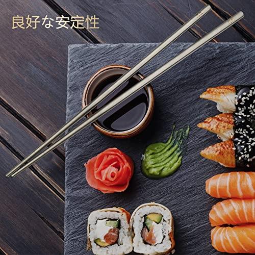 Carimee Titanium pure titanium square chopsticks, anti-slip, unpainted, hollow structure