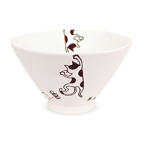 J-Kitchens Kobo Sho - Anti-Rice Bowl, Mike, Cat, Hasami Ware, Made In Japan / 180474