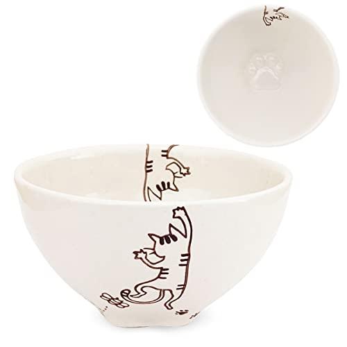 J-Kitchens Kobo Sho ~ Paw Bowl Tiger Cat Cat Hasami Ware Made In Japan / 180559