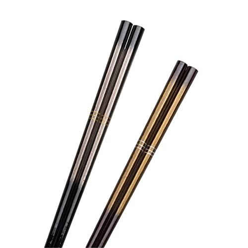 Asahi Koyo Chopsticks Dishwasher Safe Antibacterial 21cm Octagonal Shamisen Tenka Natural Wood Made in Japan W-1113 1 Serve Gold