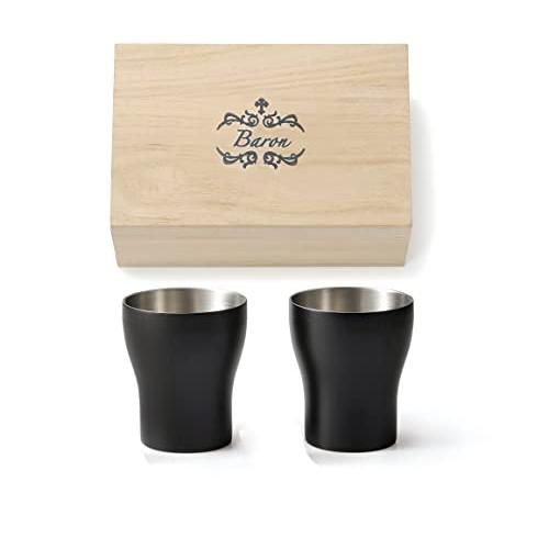 Dolce Duo Pair Tumbler [In Wooden Box] Rock Cup Beer Cup Beer Glass Thermal Insulation Stainless Steel Double Structure BA-1633