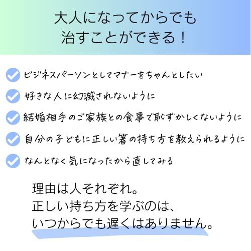 FlaColle Hashimo [Learn how to hold chopsticks naturally] Adult correction chopsticks Chopsticks practice [Correct correction without parts] (Right-handed 23cm)