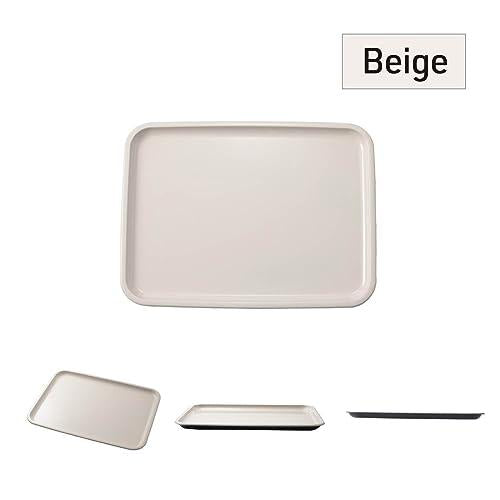 Asahi Koyo Tray, Antibacterial, Rectangular, Beige, 36Cm, Anti-Slip, Stylish, Banner, 1 Piece