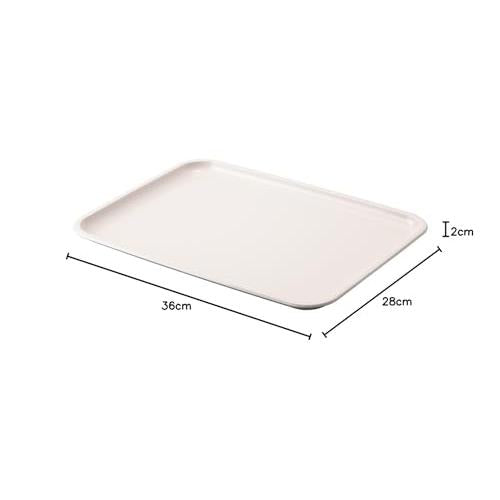 Asahi Koyo Tray, Antibacterial, Rectangular, Beige, 36Cm, Anti-Slip, Stylish, Banner, 1 Piece