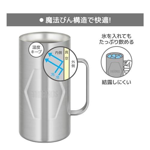 Thermos Vacuum Insulated Mug 1L Stainless Steel 2 Dishwasher Safe Thermos Structure Heat/Cold Beer Mug JDK-1001 S2